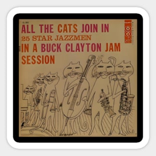 All the Cats Join In - Vintage Jazz Album Cover Sticker